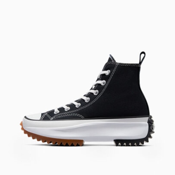 Converse Run Star Hike High Top Black White Gum Men’s 10 Women’s 11.5 New W/Box - Picture 2 of 11